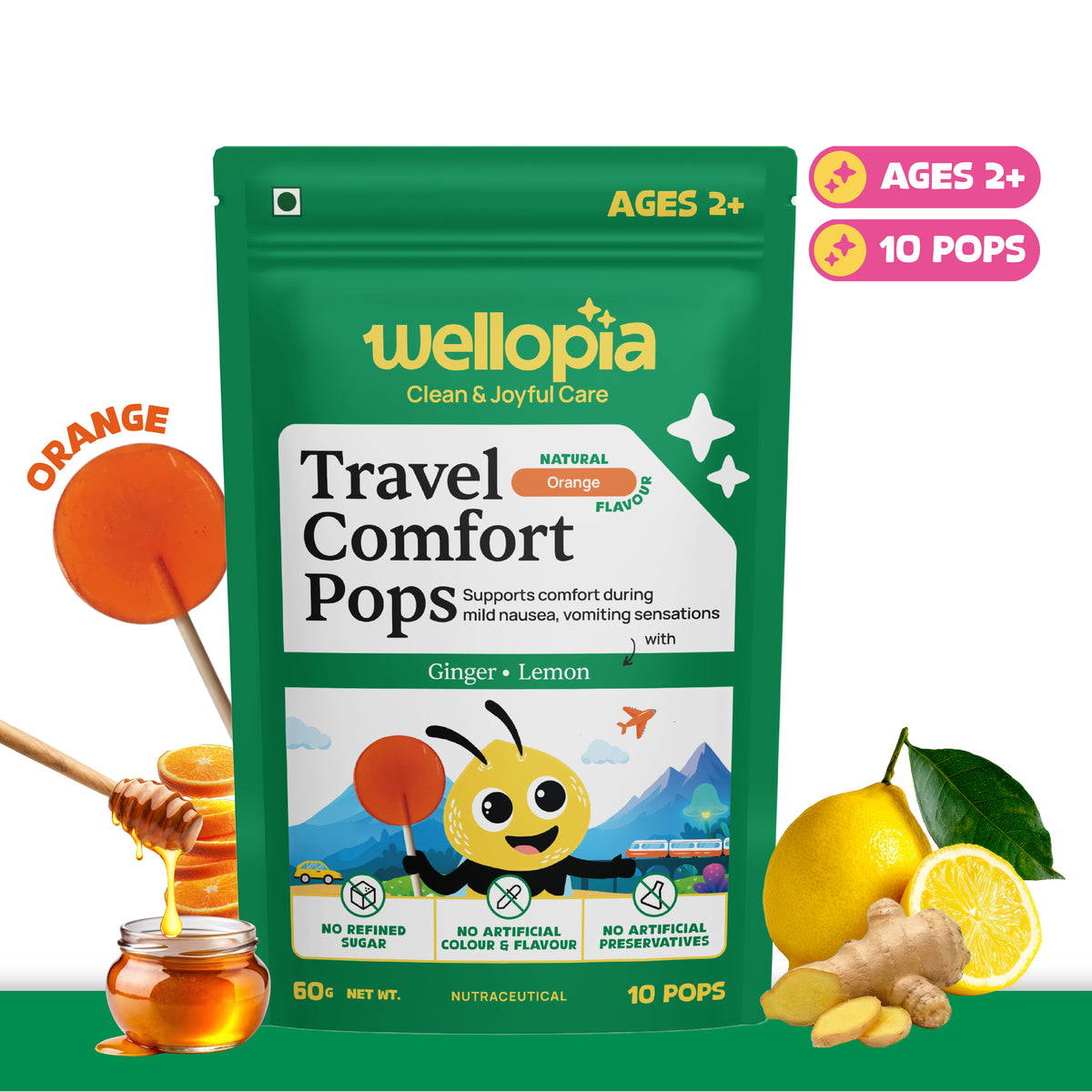 ๐ Travel Comfort Pops (Ages 2+) - 10 Pops