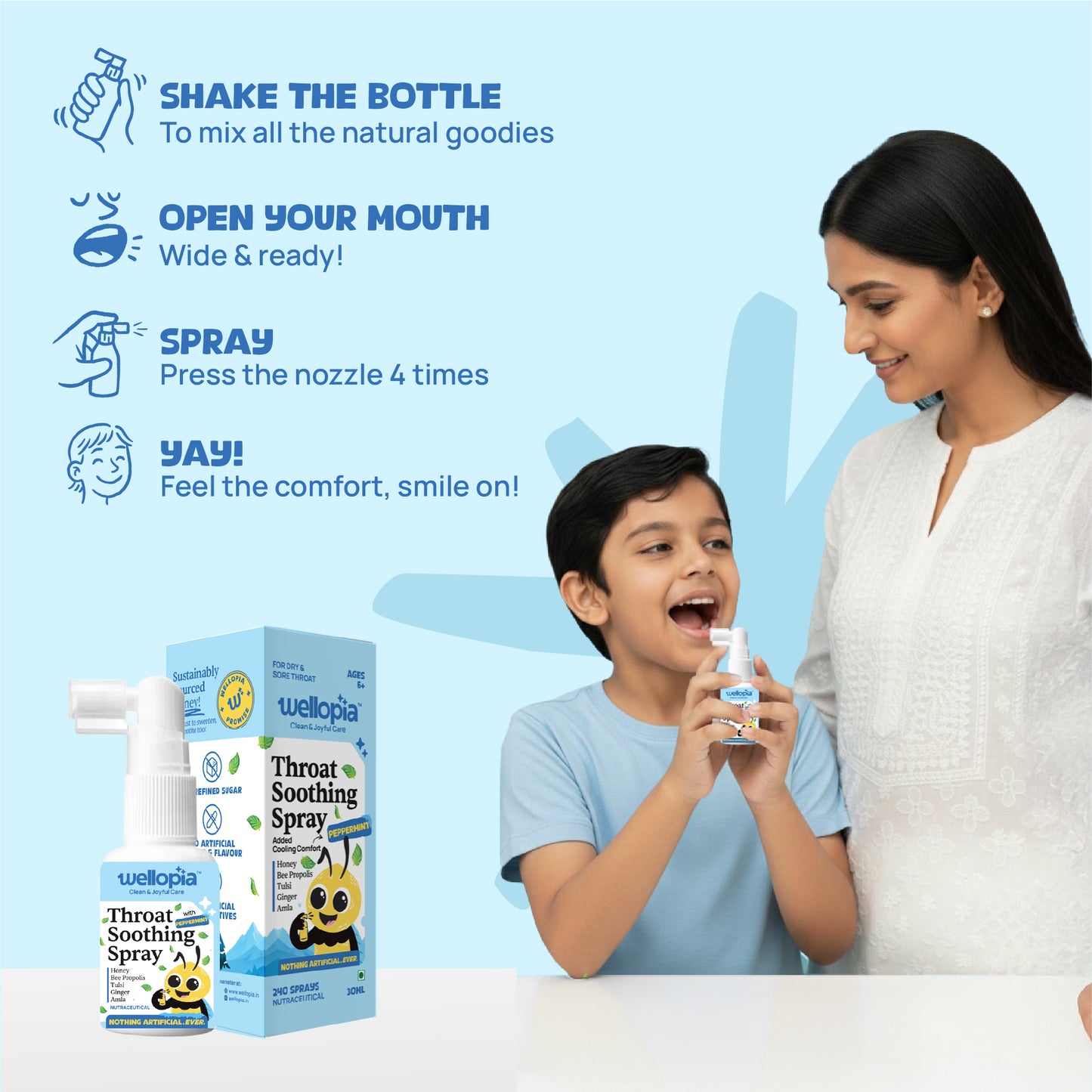 Kids' Icy Cool Throat Soothing Spray (Ages 6+), 240 Sprays