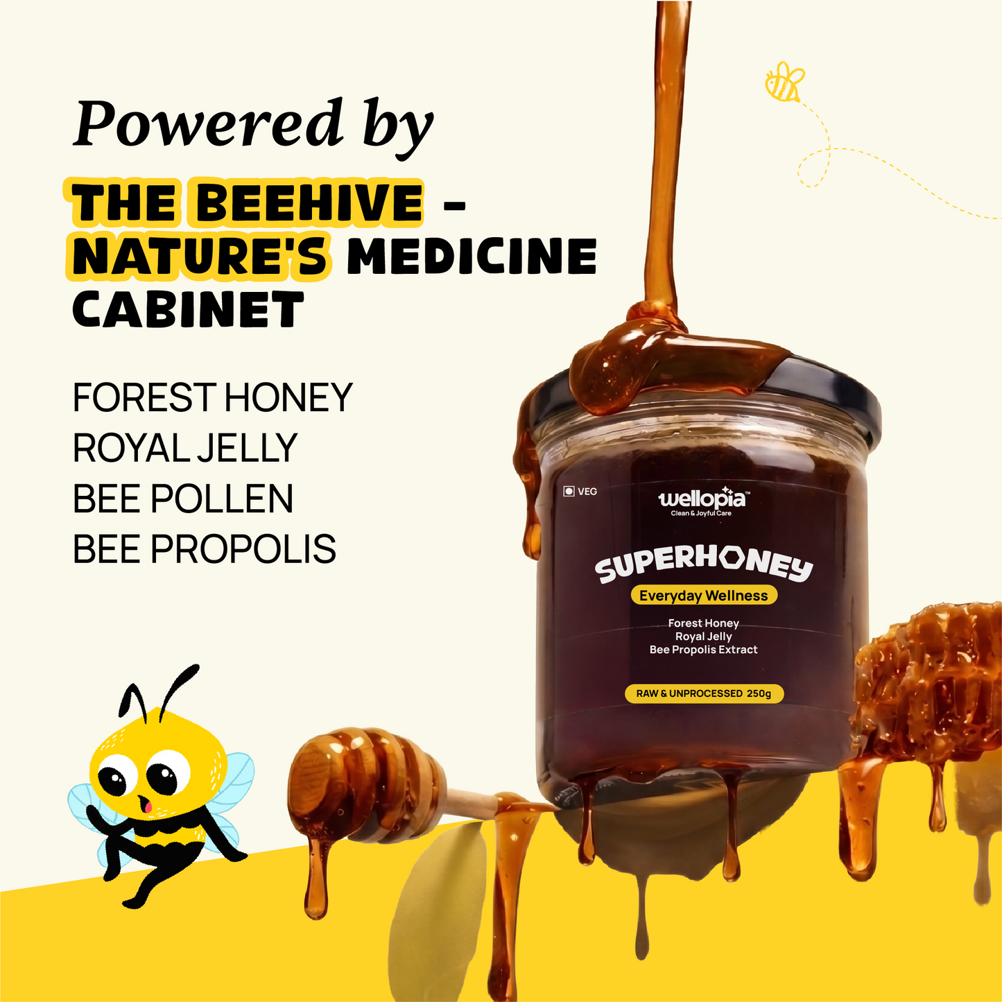 SuperHoney | Raw Forest Honey with Royal Jelly & Bee Propolis