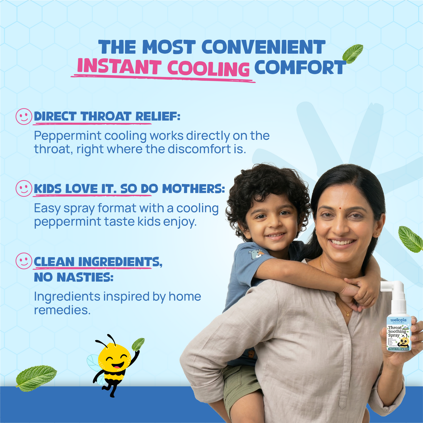 Peppermint Throat Soothing Spray (Ages 6+), 240 Sprays