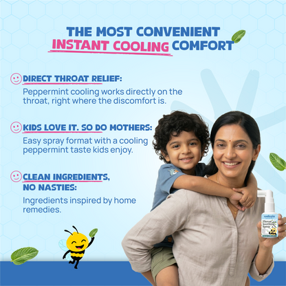 Peppermint Throat Soothing Spray (Ages 6+), 240 Sprays