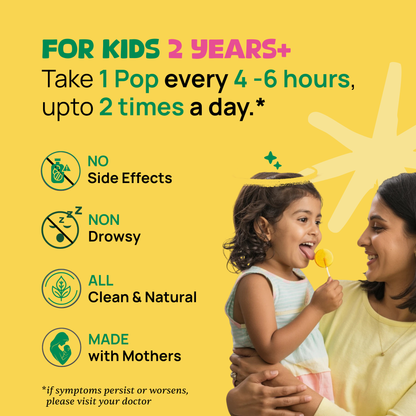 Kid's Throat Soothing Pops (Ages 2+), 10 Pops Per Pack