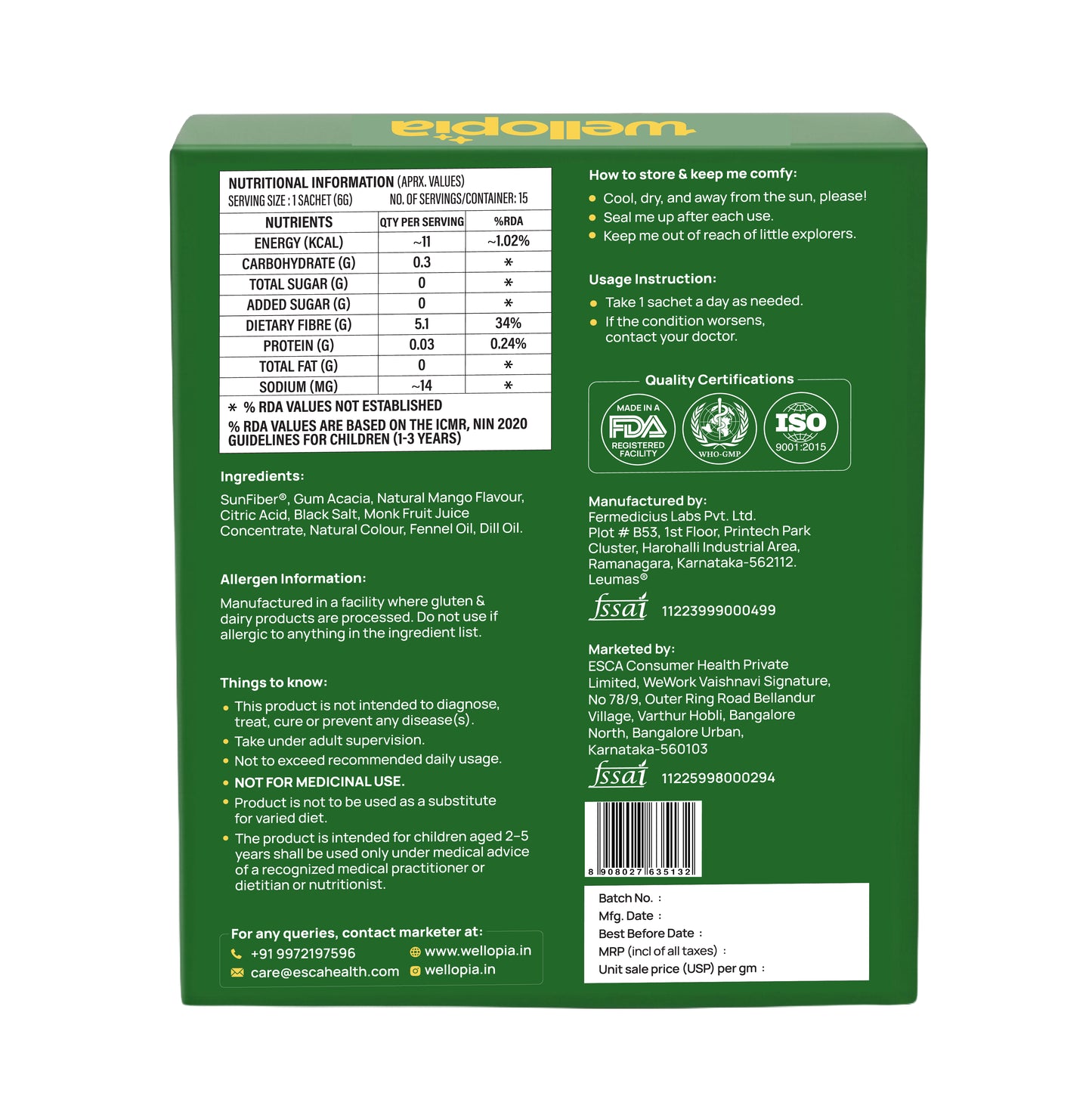Tummy Ease Drink Mix for Kids (Ages 2+) | Prebiotic Fiber for Digestion & Constipation Relief