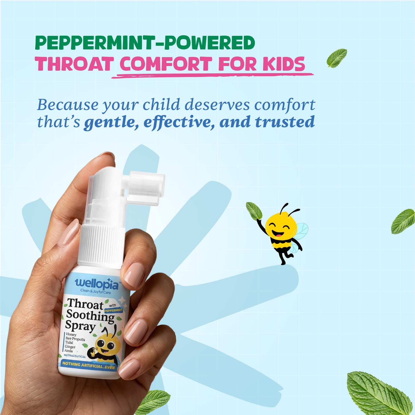 Peppermint Throat Soothing Spray (Ages 6+), 240 Sprays