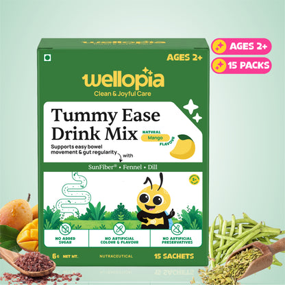Tummy Ease Drink Mix for Kids (Ages 2+) | Prebiotic Fiber for Digestion & Constipation Relief