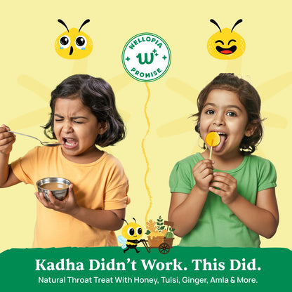 Kid's Throat Soothing Pops (Ages 3+), 10 Pops Per Pack