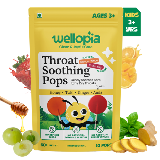 Kid's Throat Soothing Pops (Ages 3+), 10 Pops Per Pack