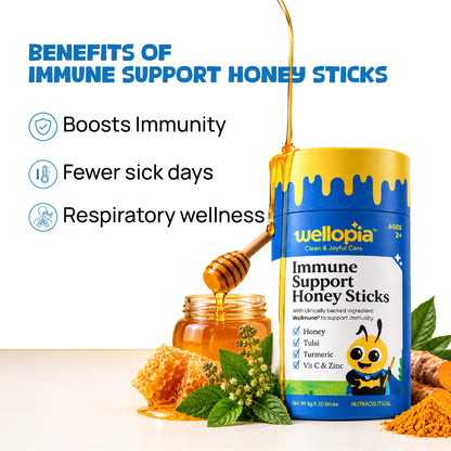Immune Support Honey Sticks for Kids (Ages 2+) | Daily Immunity Support