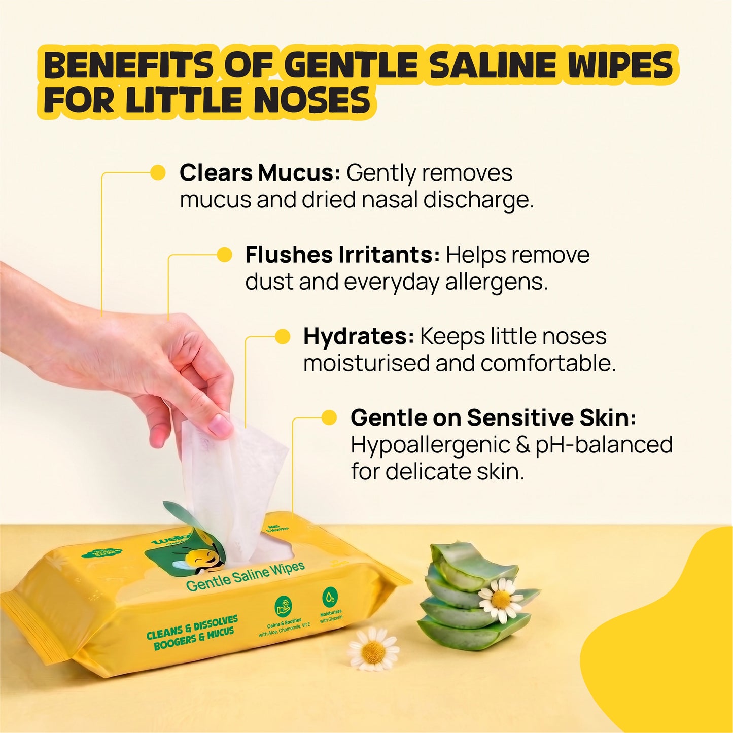 Saline Wet Wipes, 30 Count (Ages 6 Months+)