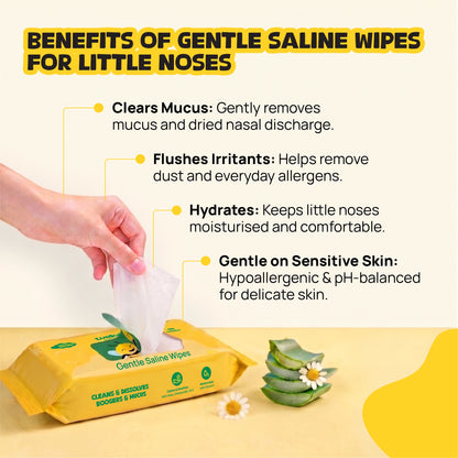 Saline Wet Wipes, 30 Count (Ages 6 Months+)