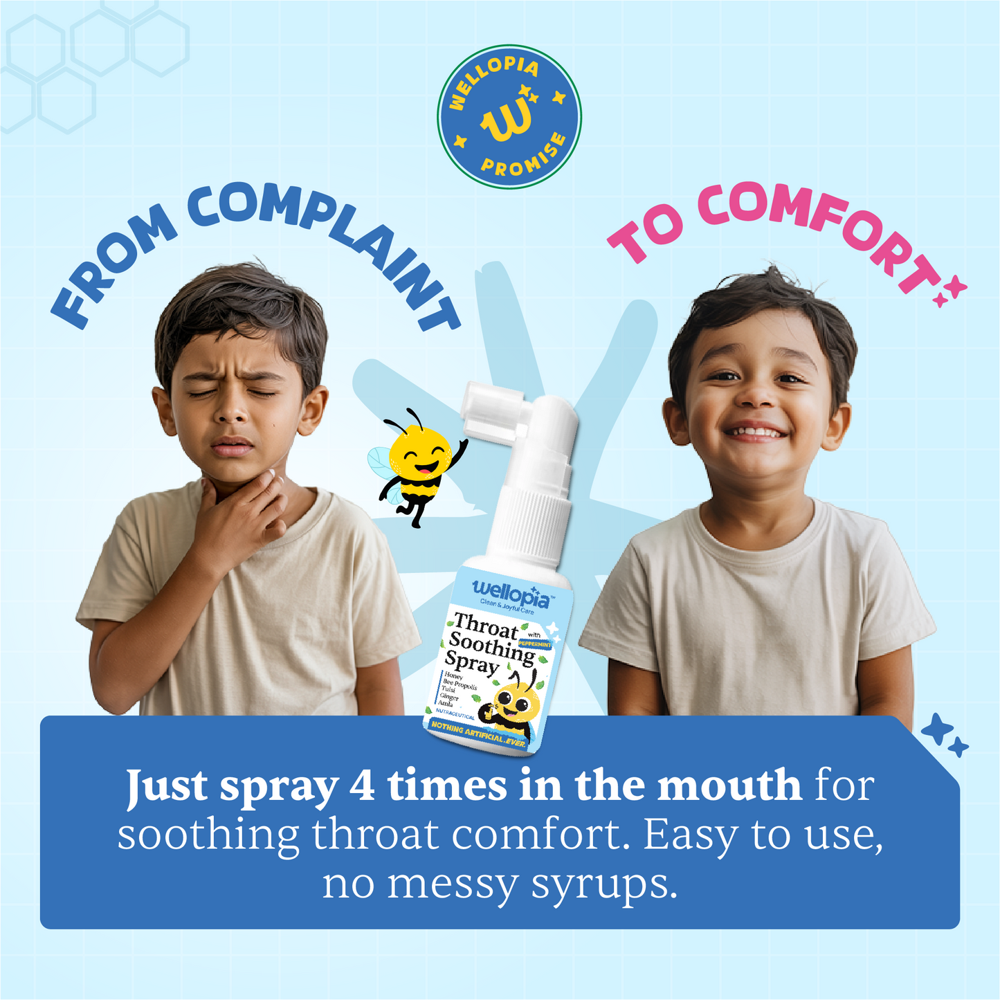 Peppermint Throat Soothing Spray (Ages 6+), 240 Sprays