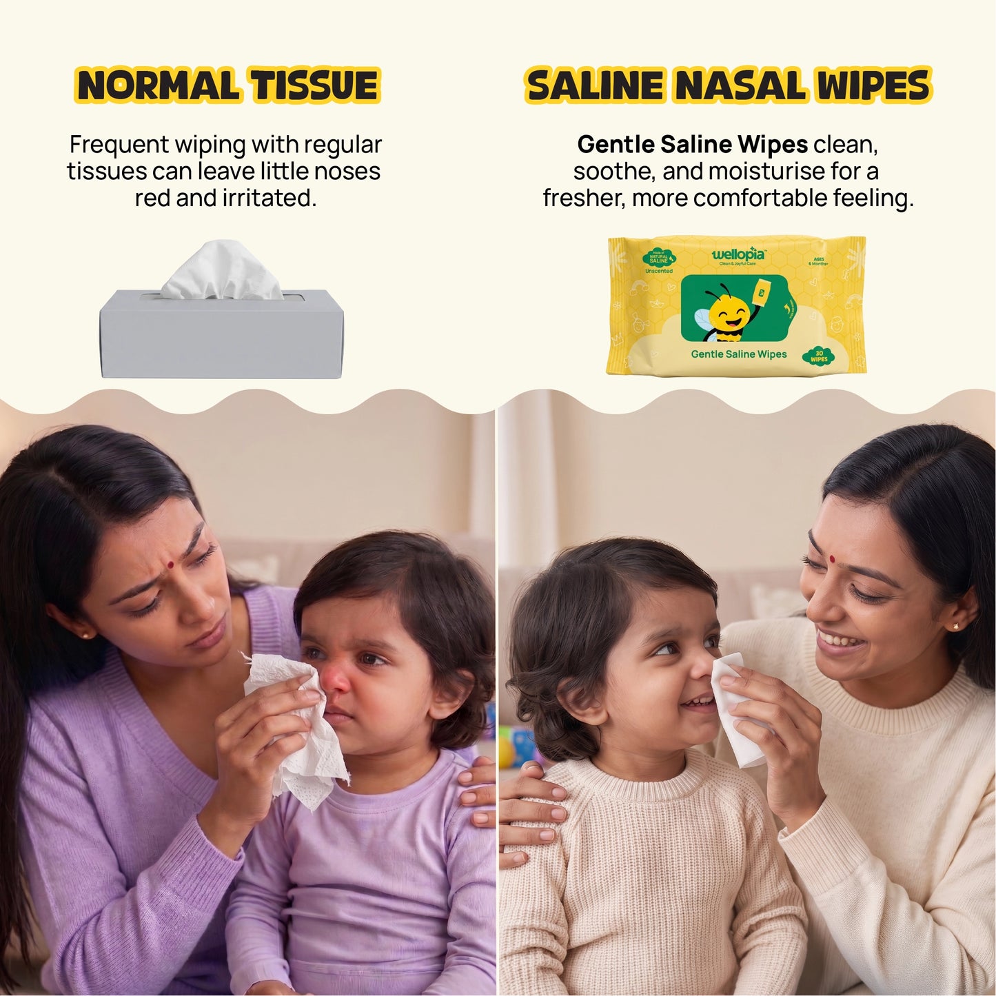 Saline Wet Wipes, 30 Count (Ages 6 Months+)