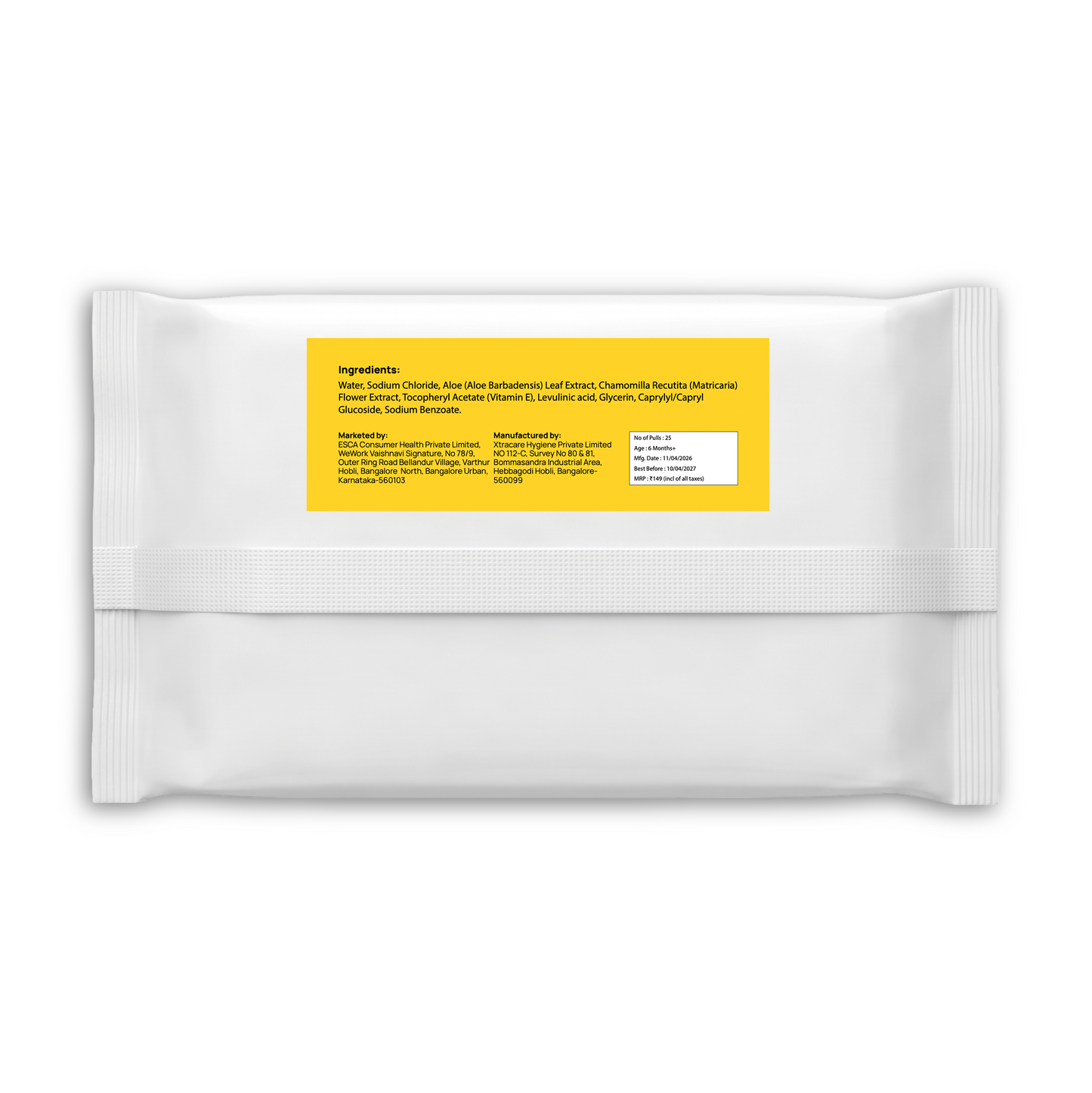 Saline Wet Wipes, 25 Count (Ages 6 Months+)