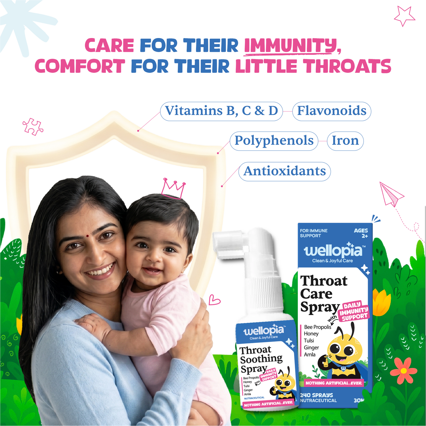 Daily Throat Care Spray (Ages 2+), 240 Sprays