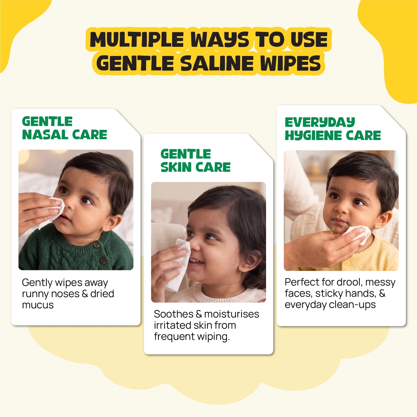 Saline Wet Wipes, 30 Count (Ages 6 Months+)