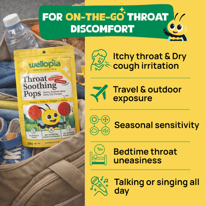 Kid's Throat Soothing Pops (Ages 2+), 10 Pops Per Pack