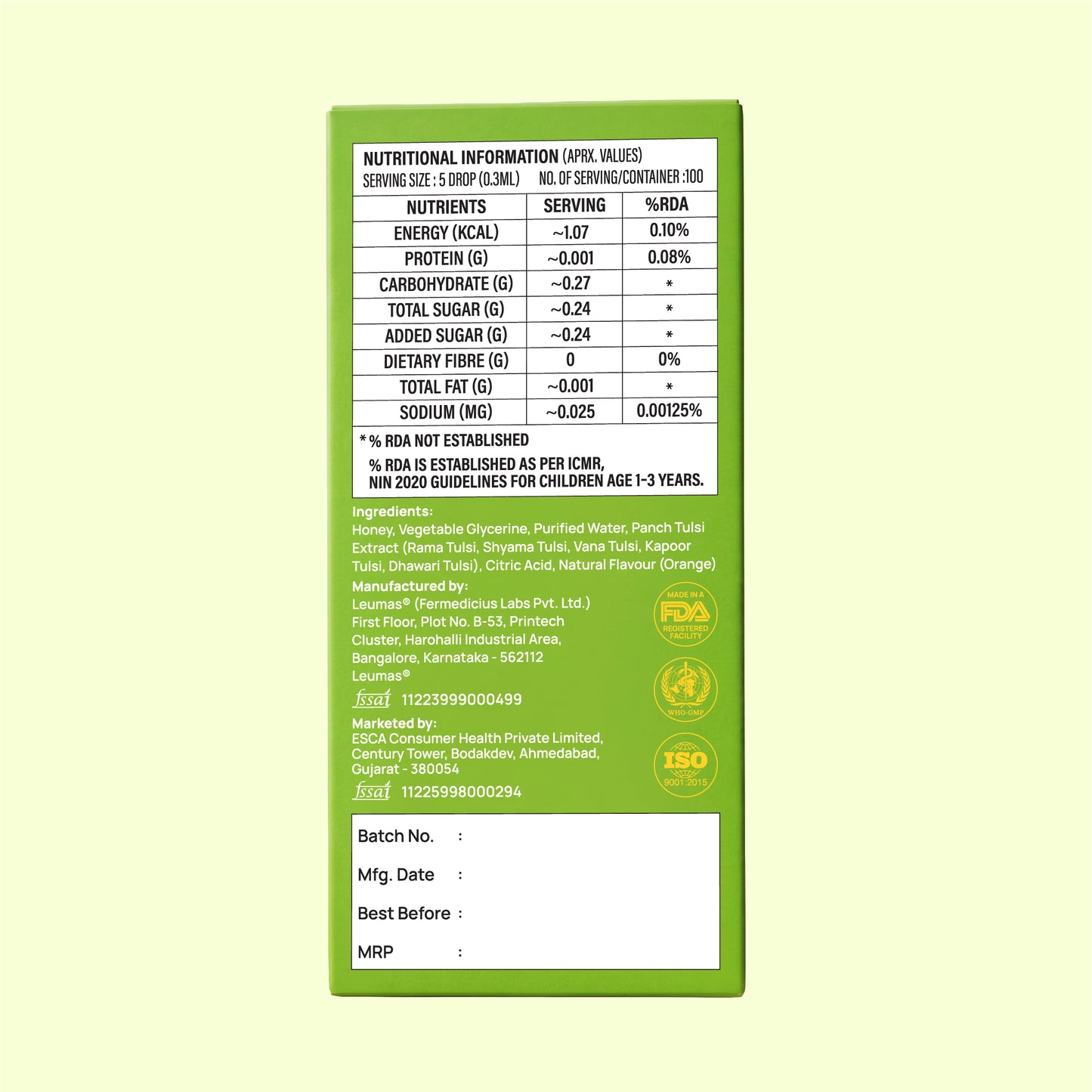 Immunity Care Drops (Ages 2+)
