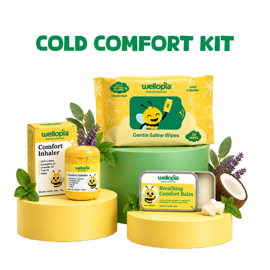 Cold Comfort Kit for Kids | Nasal Wipes + Comfort Inhaler + Breathing Comfort Balm