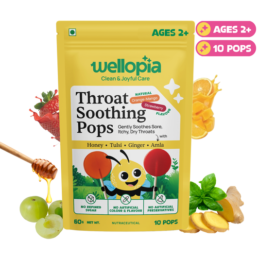 Kid's Throat Soothing Pops (Ages 2+), 10 Pops Per Pack