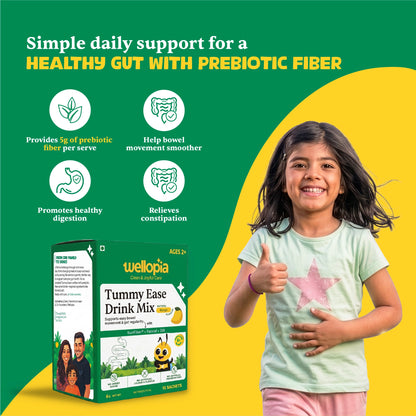 Tummy Ease Drink Mix for Kids (Ages 2+) | Prebiotic Fiber for Digestion & Constipation Relief