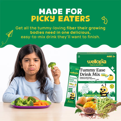 Tummy Ease Drink Mix for Kids (Ages 2+) | Prebiotic Fiber for Digestion & Constipation Relief