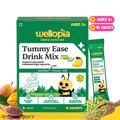 Tummy Ease Drink Mix for Kids (Ages 2+) | Prebiotic Fiber for Digestion & Constipation Relief