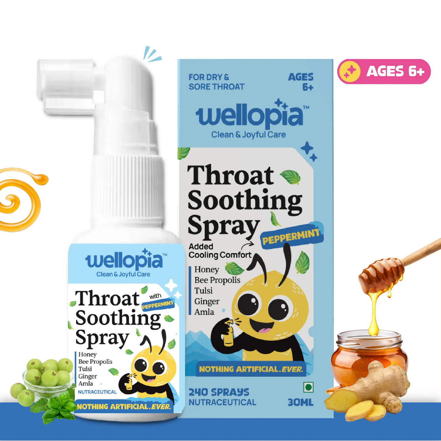 🎁 Peppermint Throat Soothing Spray | 240 Sprays - Starter (1 Pack)