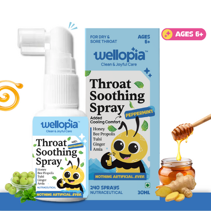 Peppermint Throat Soothing Spray (Ages 6+), 240 Sprays