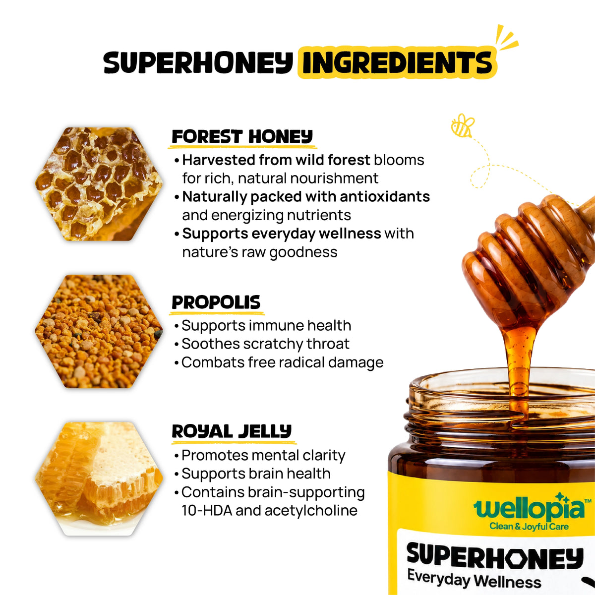 SuperHoney | Raw Forest Honey with Royal Jelly & Bee Propolis