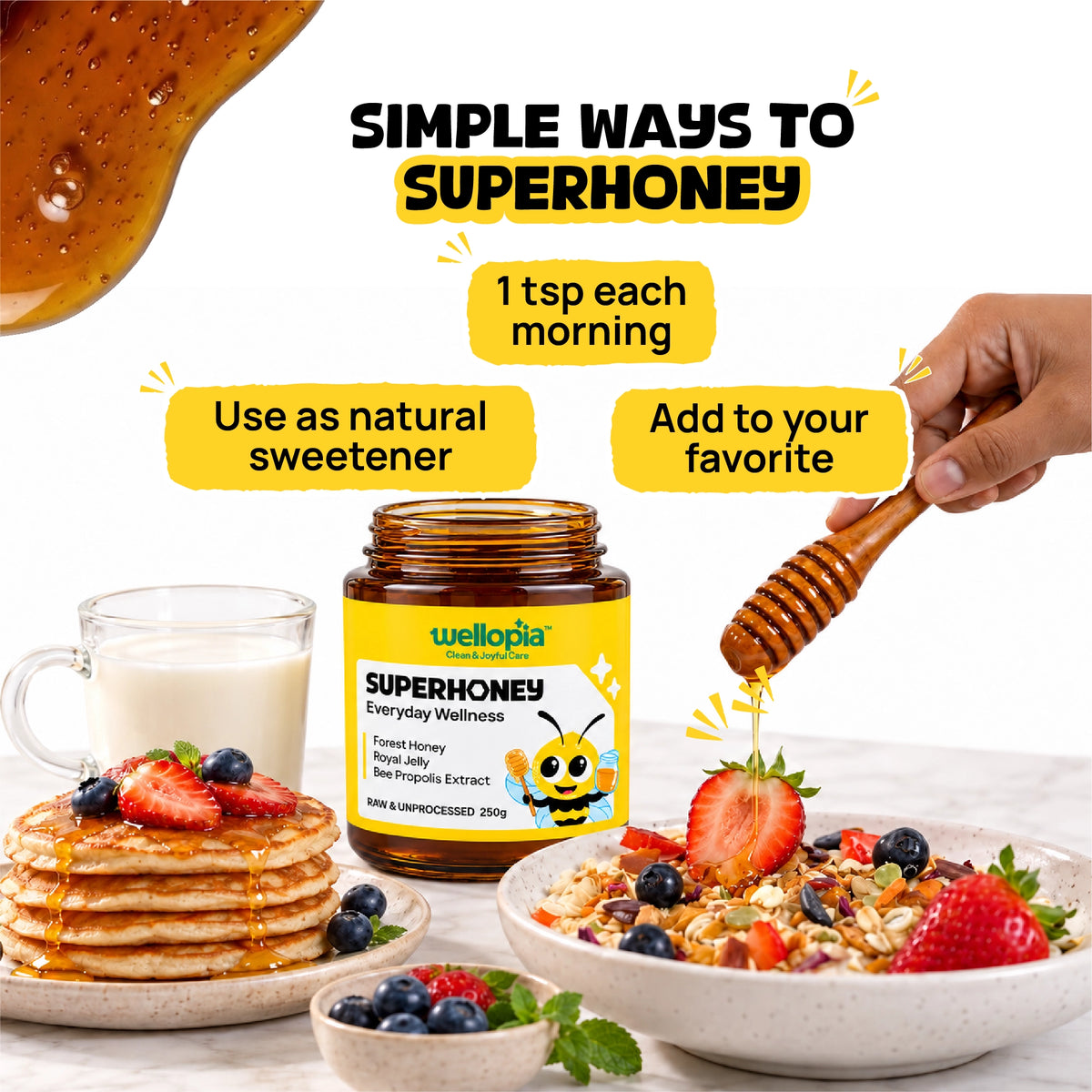 SuperHoney | Raw Forest Honey with Royal Jelly & Bee Propolis