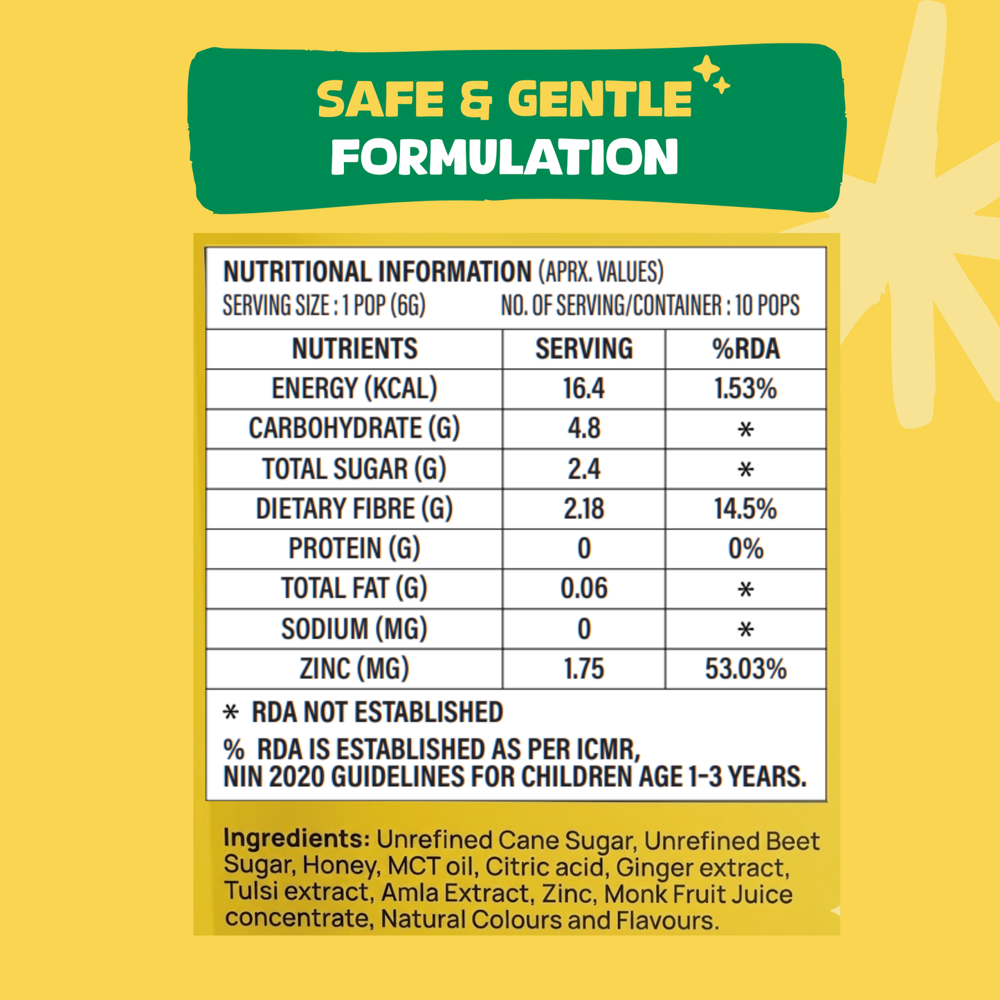 Kid's Throat Soothing Pops (Ages 2+), 10 Pops Per Pack