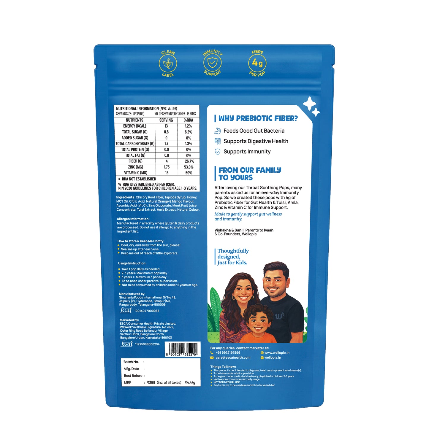 Prebiotic Fiber Pops