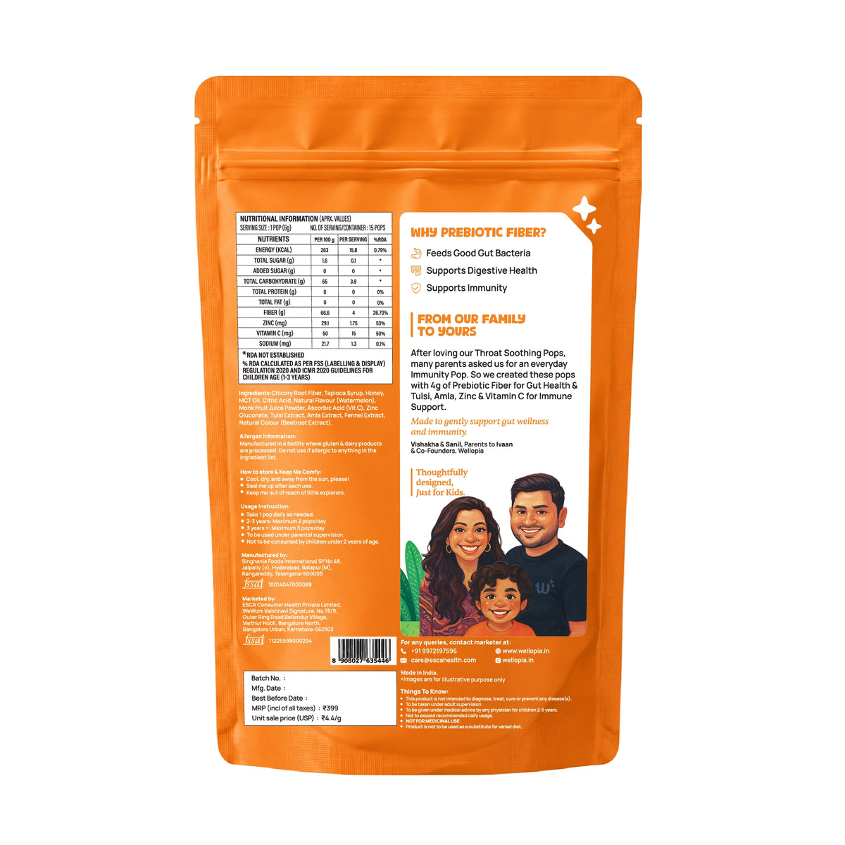 Prebiotic Fiber Pops | Ages 2+