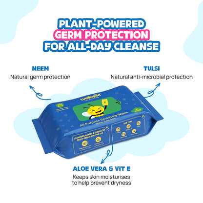 All purpose Sanitising Wipes, 30 Count (Ages 6 Months+)