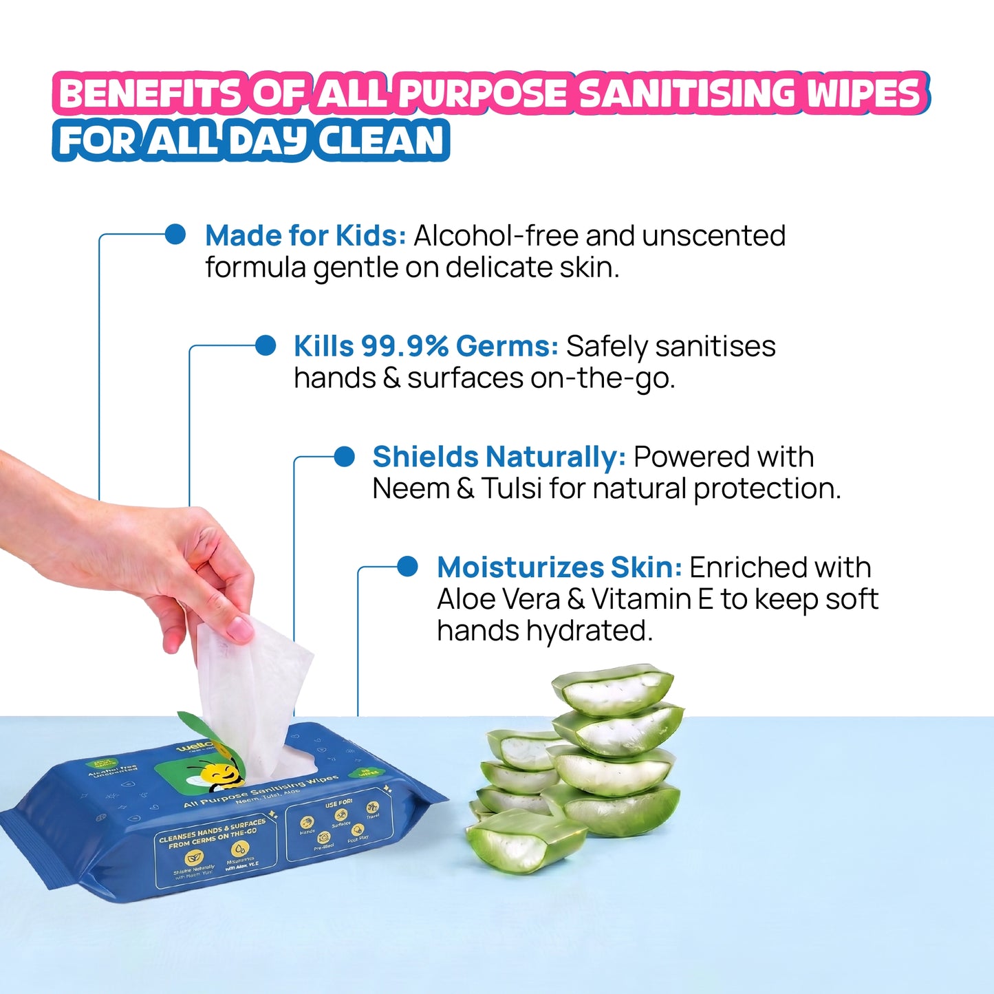All purpose Sanitising Wipes, 30 Count (Ages 6 Months+)