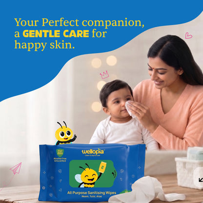All purpose Sanitising Wipes, 30 Count (Ages 6 Months+)