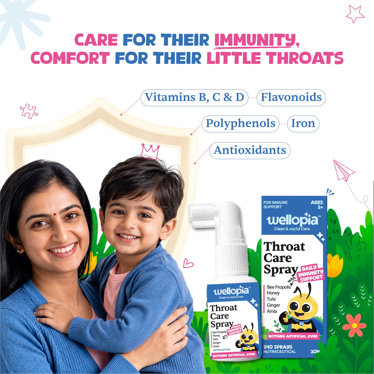Daily Throat Care Spray (Ages 2+), 240 Sprays