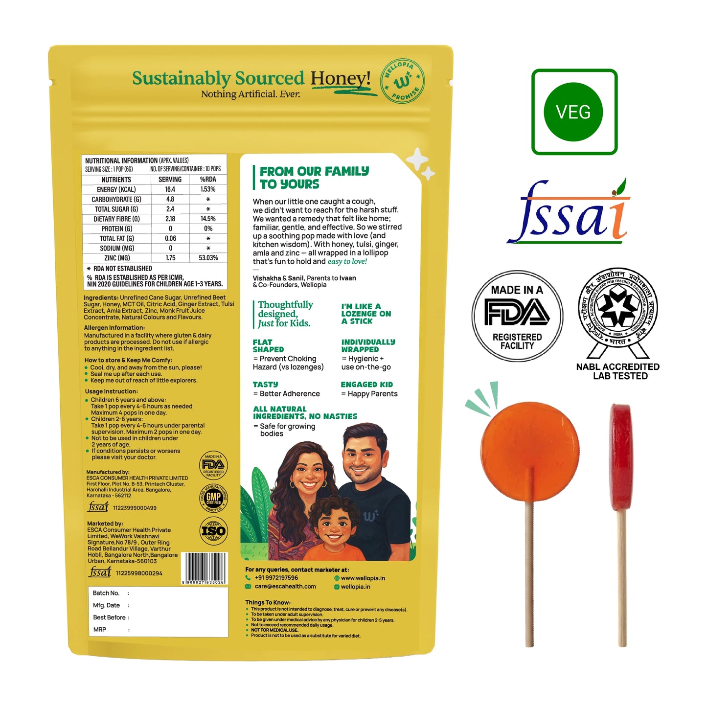 Throat Soothing Pops (Ages 2+)